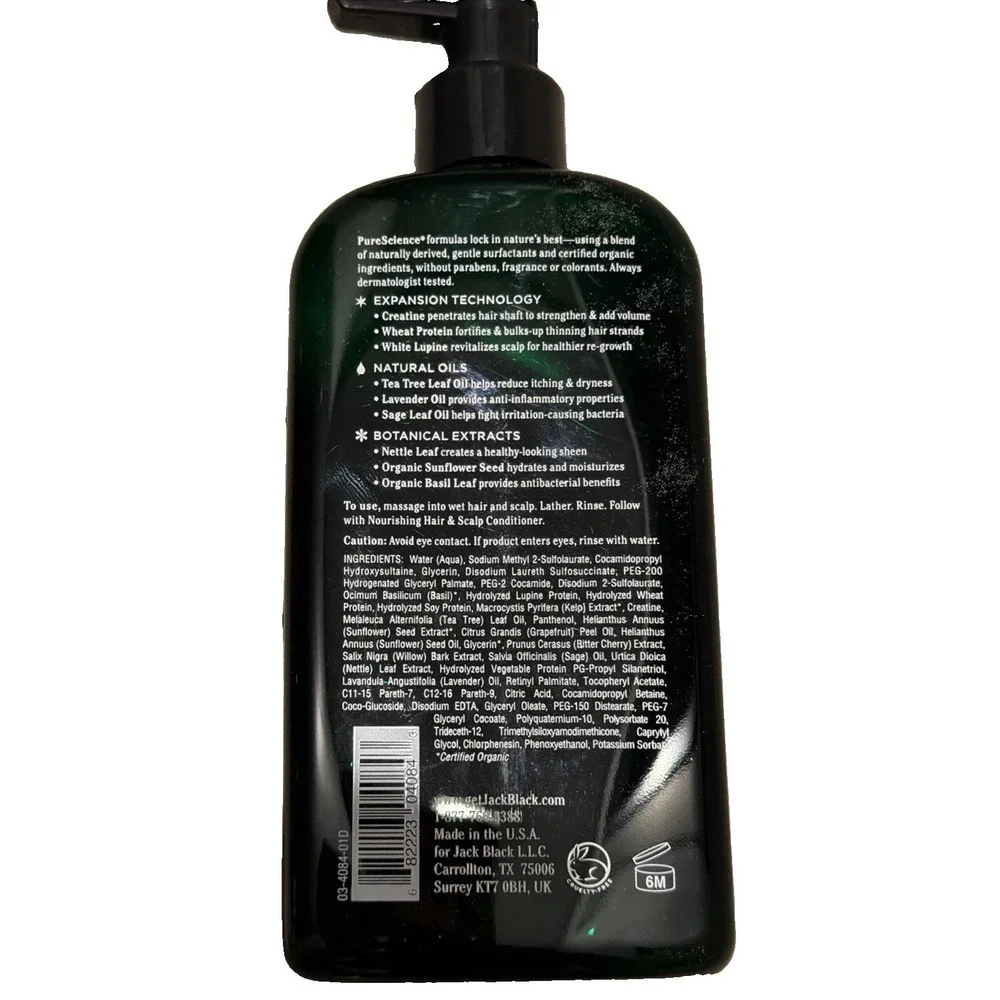 Jack Black True Volume Thickening Shampoo 16oz for Men BRAND NEW & AUTHENTIC